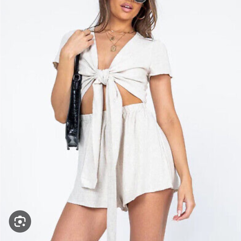 Princess Polly Beige Romper